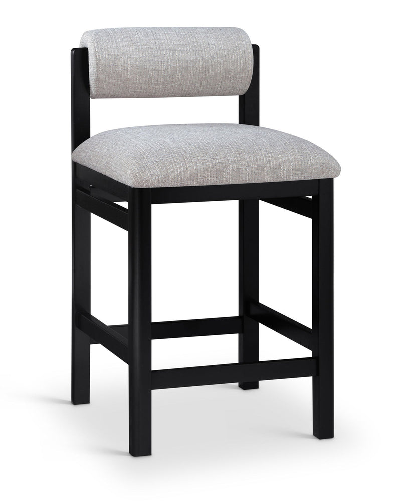 Roundhill - Fabric Counter Stool - Black Frame