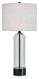 Kerrbrook - Glass Table Lamp - Clear / Black