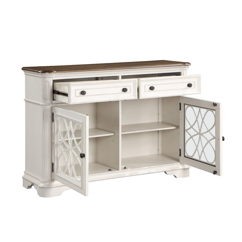 Florian - Server - Antique White & Oak