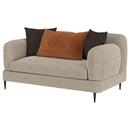 Jade - Chenille Upholstered Modern Track Arm Loveseat