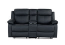 U6026 - Reclining Sofa With LED - Black