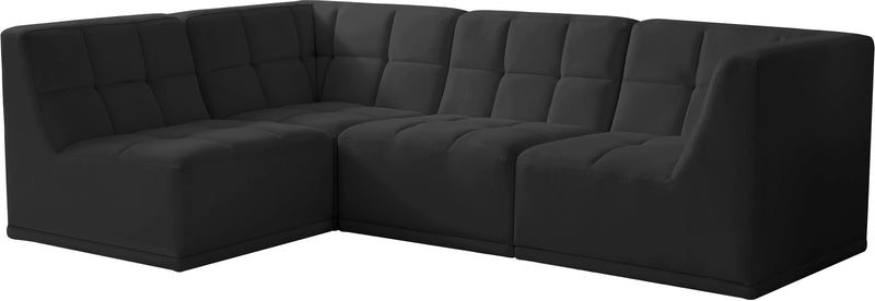 Relax - Modular Sectional 4 Piece - Black