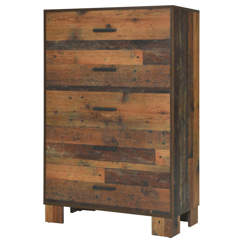 Sidney - 5-Drawer Chest - Rustic Pine