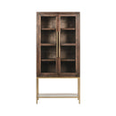 Freemont - Solid Wood Tall Cabinet - Kona Brown