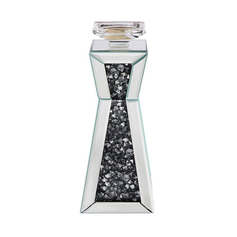 Noralie - Candle Holder (Set of 2) - Mirrored, Faux Diamonds