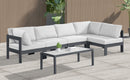 Nizuc - Outdoor Patio 5 Piece Modular Sectional With Gray Frame