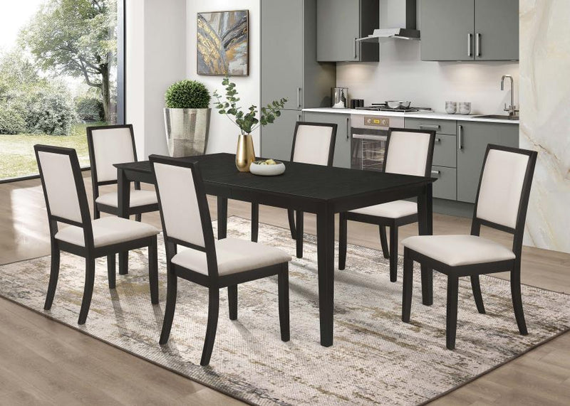 Louise - Rectangular Extension Leaf Dining Table - Black