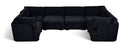 Hammond - Velvet Performance Fabric Upholstered 6 Piece U-Shaped Sectional