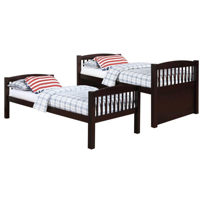 Kensington - Twin Over Twin Bunk Bed With Trundle - Cappuccino