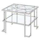Kalan - End Table - Glass & Silver