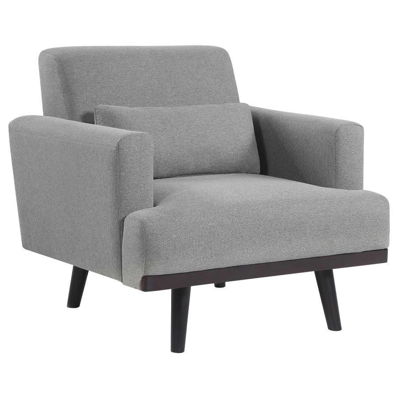 Blake - Upholstered Track Arm Accent Chair - Sharkskin