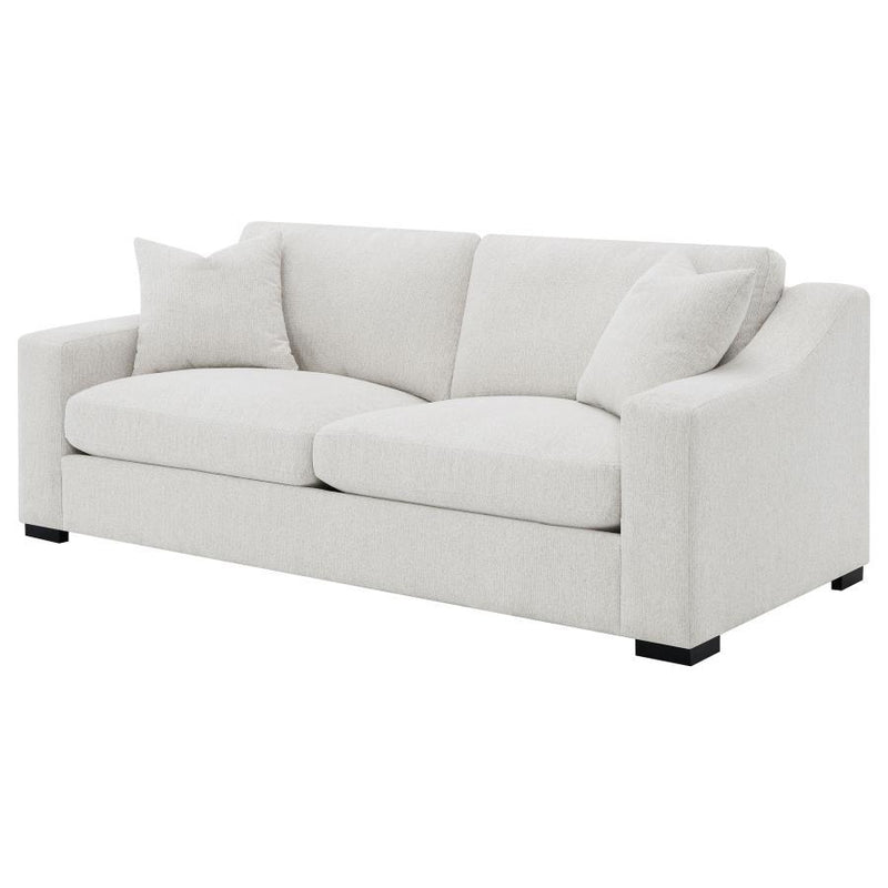 Ashlyn - Fabric Upholstered Track Arm Sofa - Sand