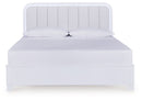 Jarlee - 4 Pc. - King Panel Bed, Dresser, Mirror And Nightstand - White