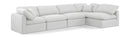 Indulge - Linen 5 Piece Modular Sectional - White