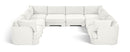 Hammond - Velvet Performance Fabric Upholstered 8 Piece U-Shaped Sectional