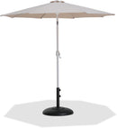 Fiji - Aluminum Patio Umbrella With Round Black And White Base