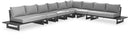 Maldives - 7 Piece Water Resistant Outdoor Patio Modular Sectional With Gray Base