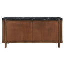 Estella - Server With Marble Top - Black Natural Marble Top & Walnut