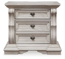 Bruchandi - Three Drawer Night Stand - Antique White