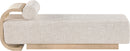 Zephyr - Linen Textured Fabric Upholstered Chaise - Painted Natural Base