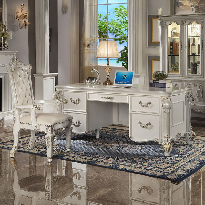 Vendome - Executive Writing Desk - Antique Pearl