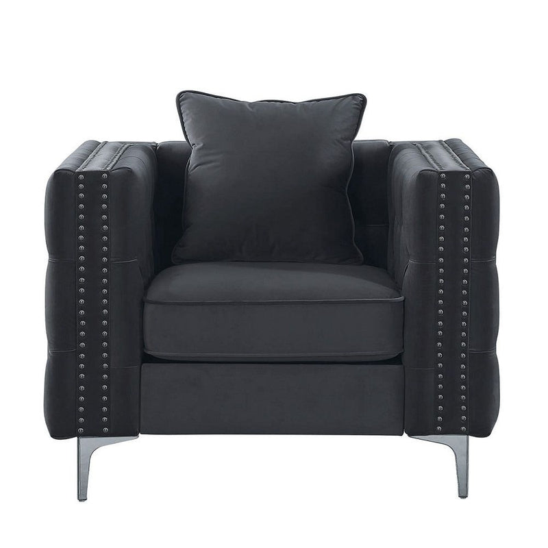Gillian II - Chair - Light Gray Velvet