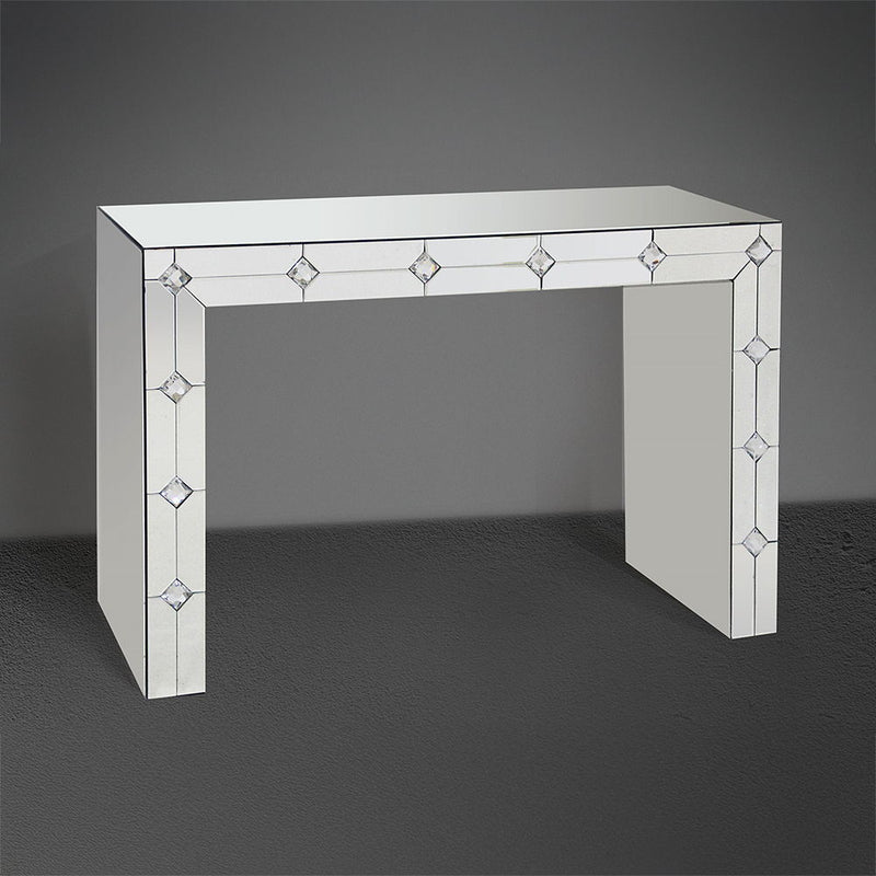 Hessa - Console Table - Mirrored & Faux Rhinestone