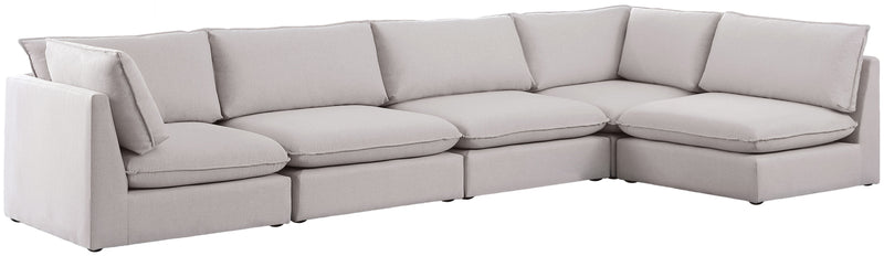 Mackenzie - Modular Sectional 5 Piece - Beige - Fabric