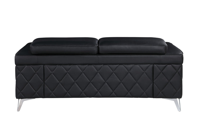 1140 - Top Grain Italian Leather Loveseat