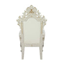 Adara - Arm Chair (Set of 2) - Pearl White Synthetic Leather & Antique White