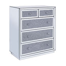 Noralie - Console Cabinet - Faux Diamonds & Mirrored