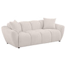 Destino - Chenille Splayed Arm Sofa Set