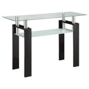 Dyer - 1-Shelf Rectangular Glass Top Table