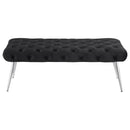 Ella - Upholstered Tufted Bench Metal Legs