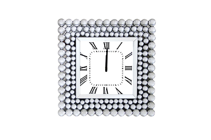 Boffa - Geometric Pattern Trim Wall Clock - Mirrored