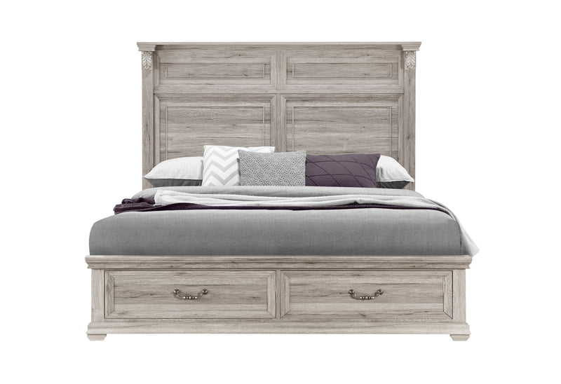 Tatum - Queen Bed With Storage - Natural