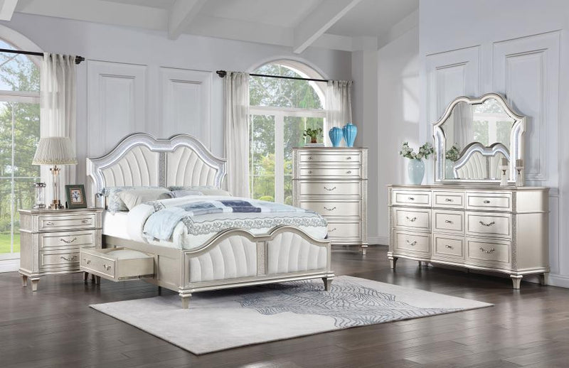 Evangeline - LED Storage Panel Bed