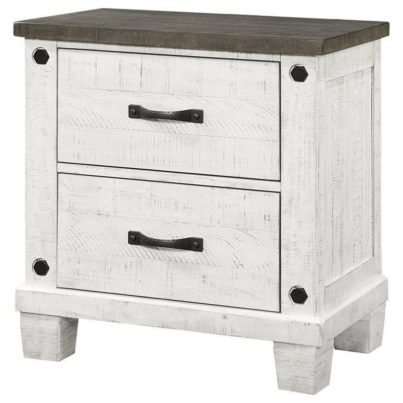 Lilith - 2-Drawer Nightstand - Distressed White