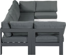 Nizuc - Outdoor Patio 6 Piece Modular Sectional With Gray Frame