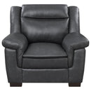 Arabella - Upholstered Padded Arm Accent Chair - Gray