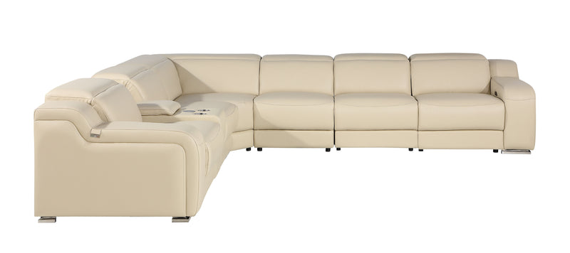 1116 - Power Reclining Italian Leather Sectional