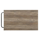 Macaria - 36" Kitchen Island - Rustic Oak & Black