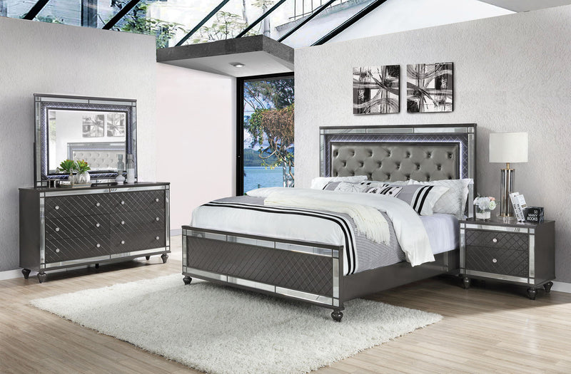 Refino - Bedroom Set - Gunmetal