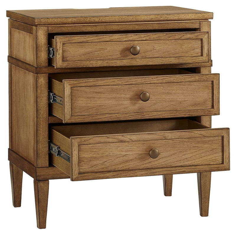 Sharlance - Three Drawer Night Stand - Brown