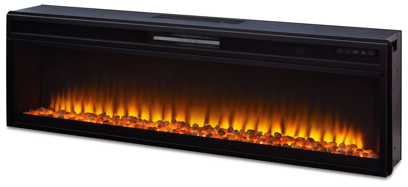 Entertainment - Black - Wide Fireplace Insert