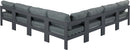 Nizuc - Outdoor Patio 7 Piece Modular Sectional With Gray Frame