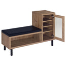 Teller - 1-Door Entryway Shoe Storage Bench - Natural Oak