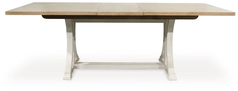 Shaybrock - Antique White / Brown - Rectangular Dining Room Extension Table