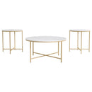 Ellison - Round Marble Coffee And End Table Set