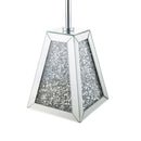 Noralie - 20" Accent Table - Mirrored & Faux Diamonds